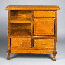 Secrétaire miniature bois vintage ancien maison de poupée déco meuble rare