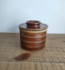 Water Butter Bowl / Butter Mold Enameled Stoneware Poterie du Berry Made in France