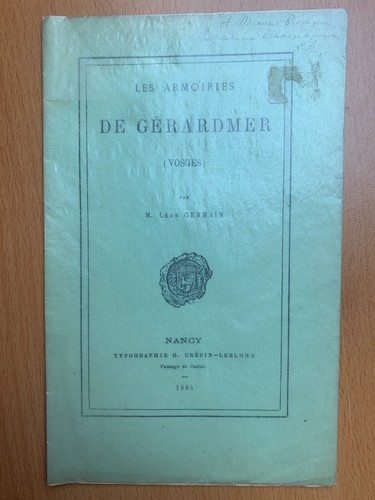 Les armoiries gérardmer - armoiries,