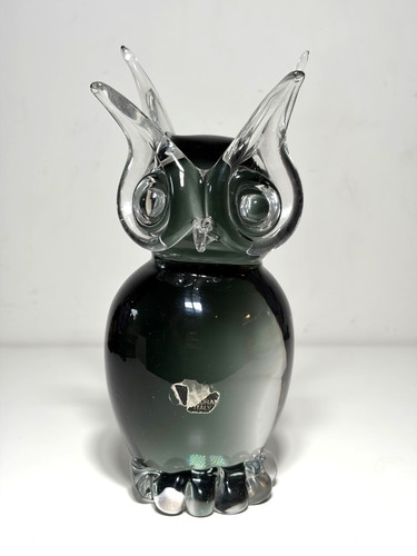 Figurine hibou verre soufflé