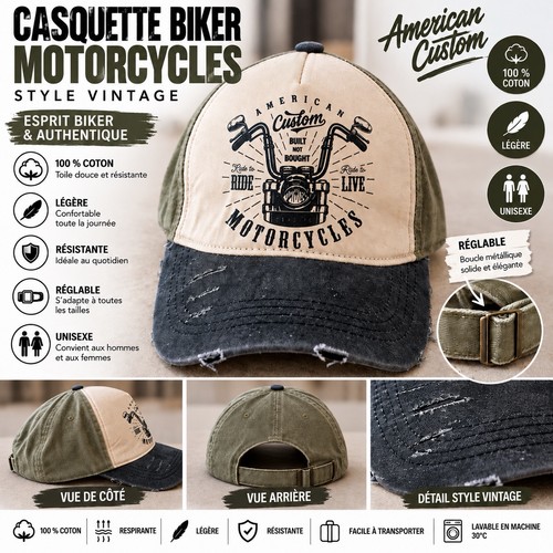 Casquette biker motorcycles - biker,