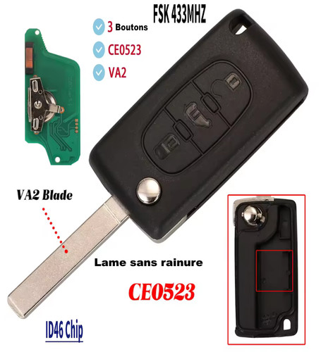 Clé complete pour peugeot - complete,