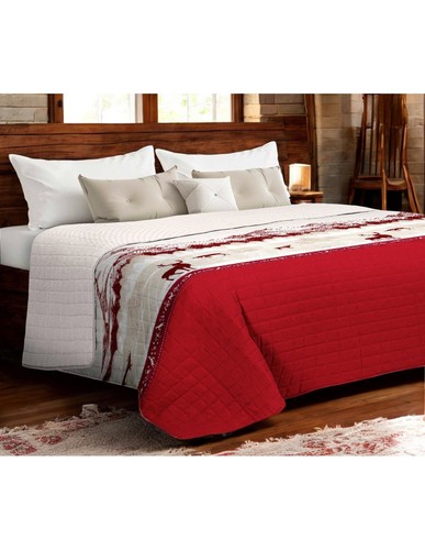 Couvre lit matelassé rouge - matelassé,