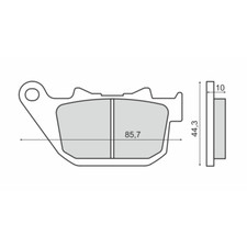 CP Plaquette de Frein Arrière Sint. Harley D. XL R Sportster Roadster 1200 2004