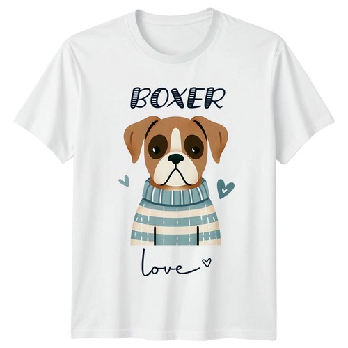 Boxer love dog shirt chiot - dog,