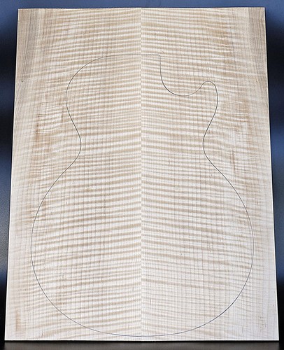 Curly maple droptop glued - curly,
