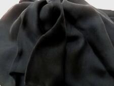 Tissu mousseline de soie 100 % noire en 1.15m de large
