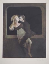 Léonor FINI: Les amants au balcon, original signed silkscreen