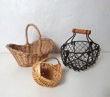 3 minis paniers en rotin