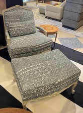 Pearson French Fauteuil with Ottoman