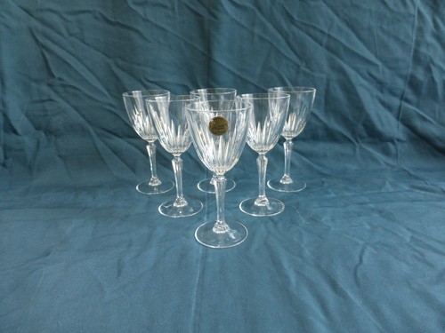 Verres vin cristal - 6, à