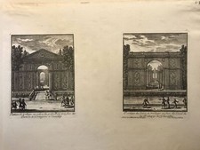 Gabriel Perelle 1604-1677,Trellis portico in the middle of the small wood in front