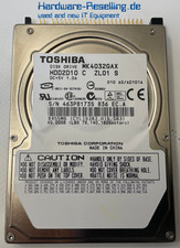 Toshiba 40 Go IDE 2,5" Disque Dur 5,4K RPM 8 Mo MK4032GAX HDD2D10 C ZL01 S