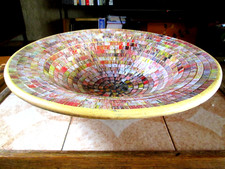 Large CENTER BASKET of TABLE 48 cm mosaic & terracotta mosaic basketball