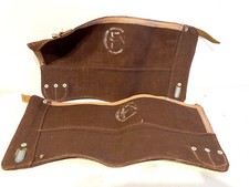 Antique pair of SNCF military gaiters with markings WW2 era