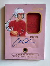 Charlie Condon 2024 Keepsake Edition #GPA-CC3 PINK  Rookie Gem, Patch, Auto #/99