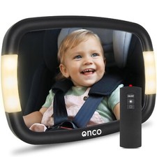 Miroir Voiture Bébé Led - 2 Modes d'éclairage Miroir Incassable Miroirs Auto ...