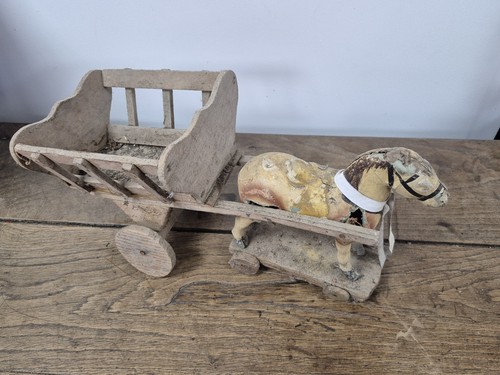 Jouet ancien cheval avec - jouet,