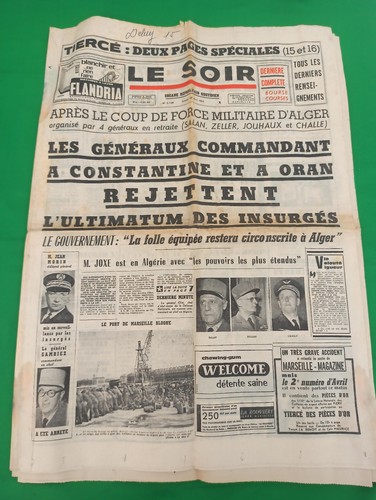 Soir vieux journal guerre - soir,