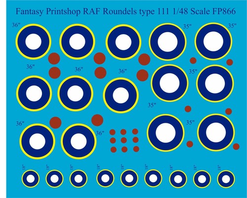 Raf cocarde type 111 48 - cocarde, 1/48