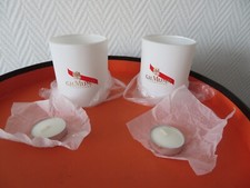 2 photophores  verre blanc