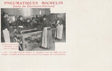 63 postcard No. 25 MICHELIN TIRES FACTORY CLERMONT-FERRAND LE TUBE AIR CHAMBER