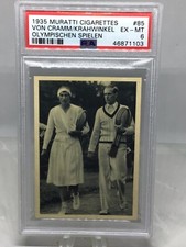1935 Muratti Cigarettes #85 Von Cramm/Krahwinkel PSA 6 (Total Pop 4, 1 Higher)