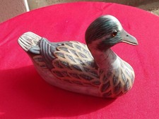 CANARD en BOIS PEINT 