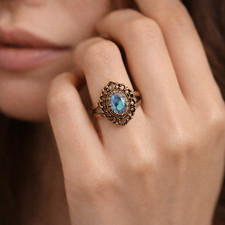 Bague Artisanal En Bronze Avec