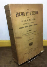 Guerre de 1870 Pierre MAQUEST La France et l'Europe pendant le Siège de Paris