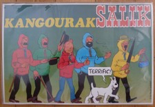 TINTIN HADDOCK Affiche Publicitaire KANGOURAK SALIK 1979 Studio Hergé Publiart