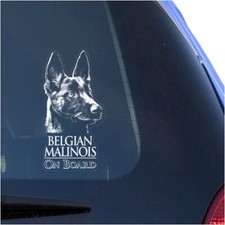 BELGIAN MALINOIS CLEAR VINYL DECAL STICKER FOR CAR OR TRUCK WINDOW,DOG ART PRINT