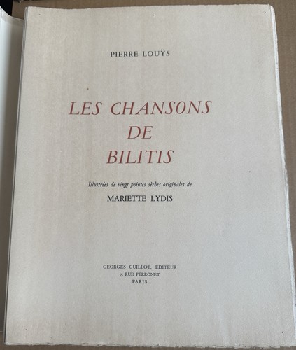 Les chansons bilitis - chansons, de