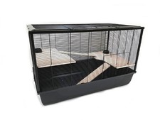 Mega Cage A Hamster Souris à Rongeur 100 x 54 X 61 CM Noir avec Accessoires