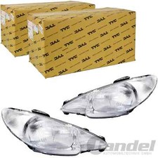 2X TYC H4 PHARE DROIT+GAUCHE Pour PEUGEOT 206 2A/C SW Avant Facelift 2003