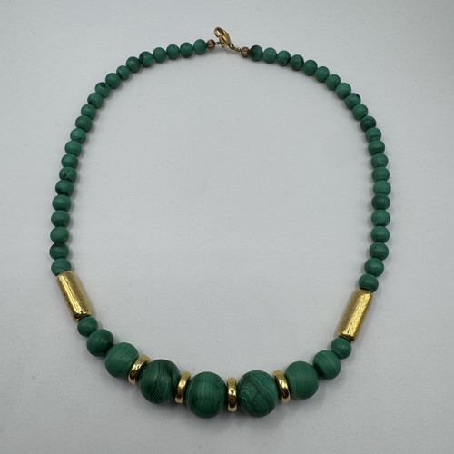 Collier vintage malachite - vintage, en