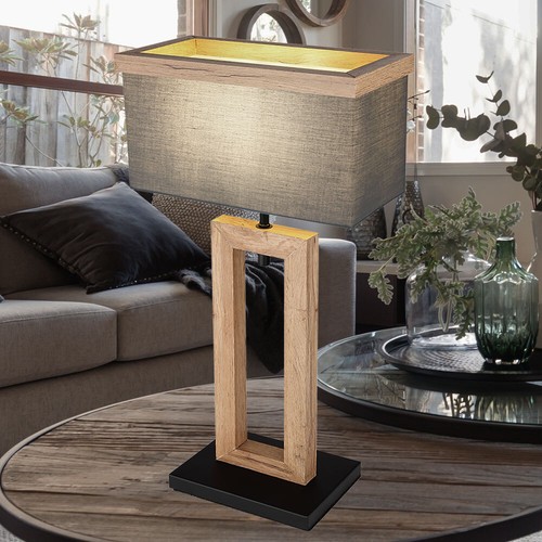Lampe table bois - en,