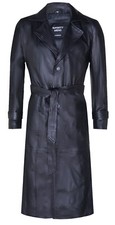 Manteau Duster Long En Cuir