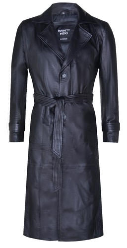 Manteau duster long cuir - long,