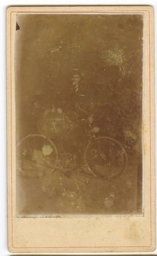 Portrait man with bicycle - portrait,