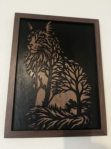 Maine coon tableau en - maine, bois