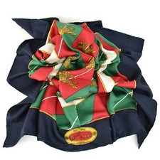 BURBERRY: Multicolor, Striped "Prorsum Knight" Silk Scarf/Foulard 34" x 34" (su)
