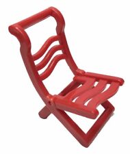 Playmobil vintage red folding high chair camping home caravan