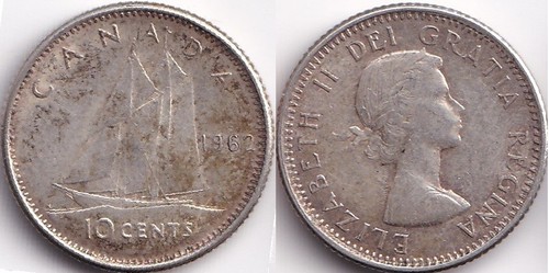 Cents 1962 canada - 10,