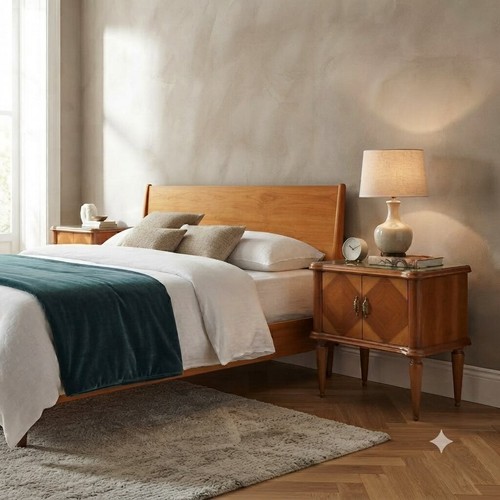 Tables chevet vintage noyer - tables,