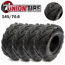 KIT 4 TIRES WHEELS 145/70-6 ATV QUAD MINIQUAD 50 TUBELESS OEM QUALITY