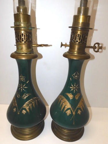 Paire lampes petrole - a,