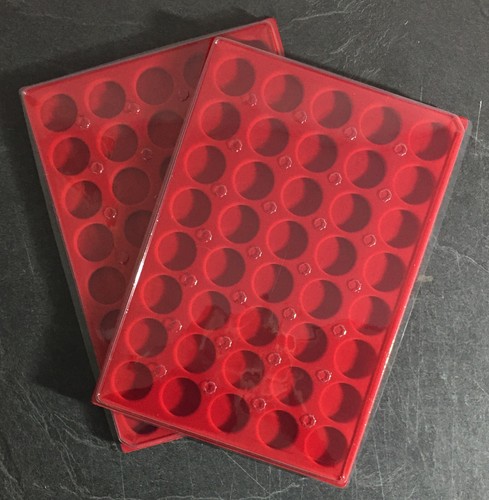 Lot plateaux rouges - 2, pour