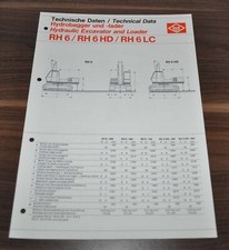 1976 O&K RH 6 HD LC Bagger Excavator Specification Brochure Prospekt