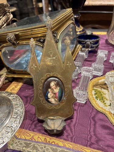 Ancienne plaque religieuse - ancienne, en